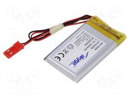 Re-battery: Li-Po; 3.7V; 1000mAh; cables,JST SYP-02T-1 socket AKYGA BATTERY