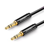 Ugreen audio cable AUX straight minijack 3.5 mm 1m black (AV112), Ugreen