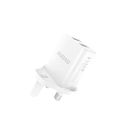 Dudao wall charger with UK plug (Great Britain) 2xUSB-A 2.4A white, Dudao