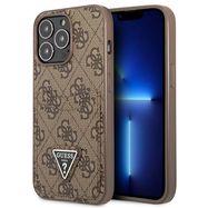 Guess 4G Triangle Logo Cardslot Case for iPhone 13 Pro / 13 - Brown, Guess