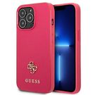 Guess Saffiano 4G Small Metal Logo case for iPhone 13 Pro / 13 - pink, Guess