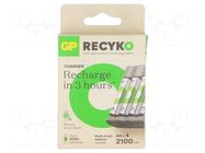 Charger: microprocessor-based; Ni-MH; Size: AA,AAA GP