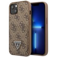 Guess 4G Triangle Logo Cardslot case for iPhone 13 mini - brown, Guess