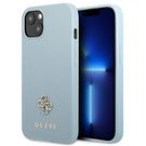 Guess Saffiano 4G Small Metal Logo case for iPhone 13 mini - blue, Guess