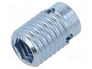 Threaded insert; for profiles; L: 16mm; zinc-plated steel FATH