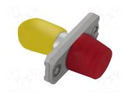 Adapter; FC/UPC,ST/UPC; grey QOLTEC