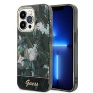 Guess Jungle Collection case for iPhone 14 Pro Max - green, Guess