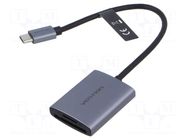 Card reader: memory; USB C plug; USB 3.0; SD; Communication: USB VENTION