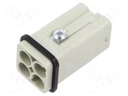 Connector: HDC; contact insert; male; CQ; PIN: 3; 40A; 600V; 3+PE ILME