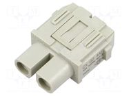 Connector: HDC; contact insert; female; MIXO; PIN: 2; 40A; 600V ILME