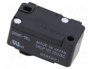 Microswitch SNAP ACTION; 5A/250VAC; without lever; SPDT; ON-(ON) OMRON Electronic Components