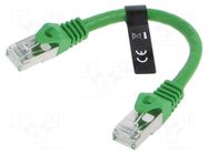 Patch cord; S/FTP; Cat: 6a; RJ45 plug,both sides; wire; OFC; 0.15m VENTION