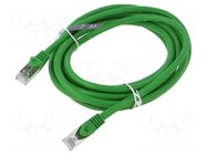 Patch cord; S/FTP; Cat: 6a; RJ45 plug,both sides; wire; OFC; 2m; PVC VENTION