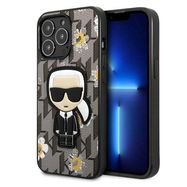 Karl Lagerfeld Flower Ikonik Karl case for iPhone 13 Pro / iPhone 13 - gray, Karl Lagerfeld