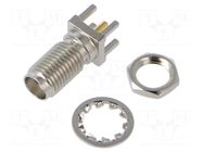 Connector: SMA; socket; female; straight; 50Ω; coaxial; THT; on PCBs LINX TECHNOLOGIES / TE Connectivity