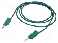 Test lead; 60VDC; 30VAC; 32A; Len: 1.5m; green; Material: brass HIRSCHMANN T&M