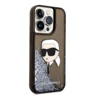 Karl Lagerfeld KLHCP14LLNKHCK iPhone 14 Pro 6.1&quot; black/black hardcase Glitter Karl Head, Karl Lagerfeld