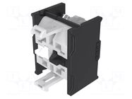 Contact block; 22mm; 04; front fixing; screw terminals; 500VAC EAO