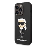 Karl Lagerfeld Silicone Ikonik case for iPhone 14 Pro - black, Karl Lagerfeld