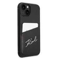 Karl Lagerfeld Signature Logo Cardslot case for iPhone 14 Plus - black, Karl Lagerfeld