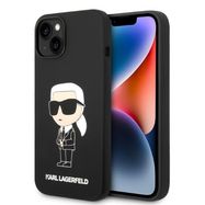 Karl Lagerfeld Silicone Ikonik case for iPhone 14 Plus - black, Karl Lagerfeld