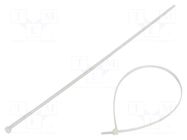 Cable tie; with a metal clasp; L: 361mm; W: 4.8mm; natural; 222N ABB