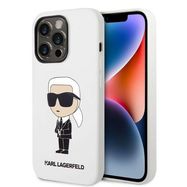Karl Lagerfeld Silicone Ikonik case for iPhone 14 Pro Max - white, Karl Lagerfeld
