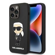 Karl Lagerfeld Silicone Ikonik MagSafe case for iPhone 14 Pro - black, Karl Lagerfeld