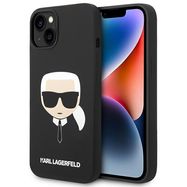 Karl Lagerfeld Silicone Karl&#39;s Head MagSafe case for iPhone 14 Plus - black, Karl Lagerfeld