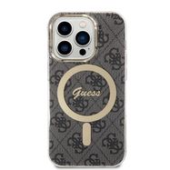 Set Guess GUBPP14LH4EACSK Case+ Charger iPhone 14 Pro 6.1" black/black hard case 4G Print MagSafe, Guess