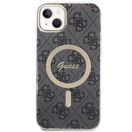 Set Guess GUBPP14MH4EACSK Case+ Charger iPhone 14 Plus 6.7" black/black hard case 4G Print MagSafe, Guess