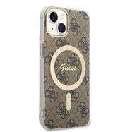 Set Guess GUBPP14MH4EACSW Case+ Charger iPhone 14 Plus 6.7" brown/brown hard case 4G Print MagSafe, Guess