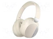 Headphones; beige; Jack 3,5mm,USB C socket; wireless; 10m; 32Ω LOGILINK