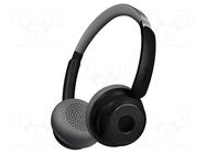 Headphones; black; Jack 3,5mm,USB C socket; wireless; 10m; 32Ω LOGILINK