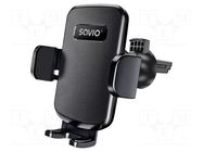 Car holder; black; air vent; Enclos.mat: ABS,silicone SAVIO