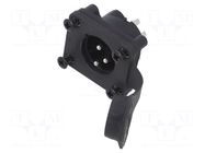 Connector: XLR; socket; male; AXS; 15A; 133V; PIN: 3; IP65; straight AMPHENOL