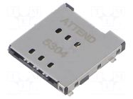 Connector: for cards; Nano SIM; push-pull; SMT; PIN: 6 ATTEND