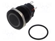 Switch: vandal resistant; Pos: 2; SPDT; 5A/250VAC; IP65; ON-ON; blue BULGIN