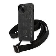 Karl Lagerfeld KLHCP14MSTMK iPhone 14 Plus 6.7&quot; hardcase black/black Monogram Plaque Logo Strap, Karl Lagerfeld