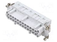 Connector: HDC; contact insert; female; JSE; PIN: 24; 16A; 600V ILME