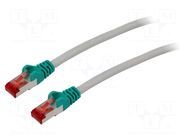 Patch cord; S/FTP; Cat: 6; RJ45 plug,both sides; stranded; Cu; 1m GOOBAY