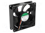 Fan: DC; axial; 12VDC; 92x92x25mm; 127.42m3/h; 46.1dBA; ball SUNON