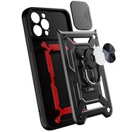 Hybrid Armor Camshield Case for Vivo X80 Lite / Vivo V25 Armor Case with Camera Cover Black, Hurtel