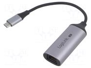 USB to Ethernet adapter; USB 3.2 Gen 1; grey; 150mm LOGILINK