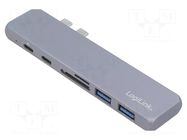 Hub USB; USB 3.0; microSD,microSDHC,microSDXC,SD,SDHC,SDXC LOGILINK