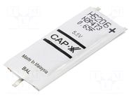 Supercapacitor; SMD; 650mF; 5.5VDC; ±20%; 39x17x2.7mm; 30A; EDLC CAP-XX