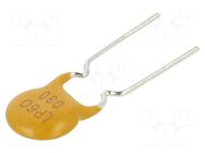 Fuse: PTC polymer; 300mA; Imax: 40A; THT; Iswitch.max: 1.5A WAYON