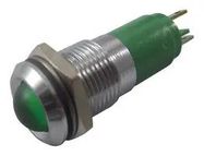 LED INDICATOR, 12V, MEGA GRN