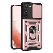 Hybrid Armor Camshield case for Samsung Galaxy S23+ armored case with camera cover pink, Hurtel