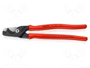 Cutters; for cables; 225mm; blackened tool; Blade: about 56 HRC KNIPEX